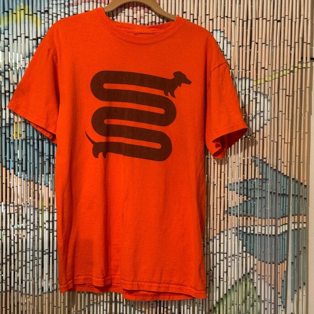 Longdog Gary "The Dachshund: A Really Long Breed" - Orange T-Shirt, Orange